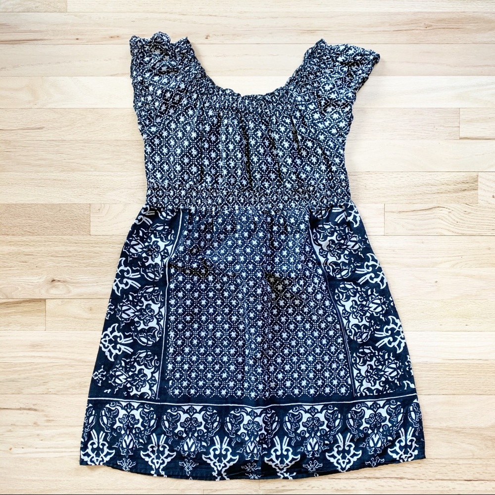 Black + White Boho Dress